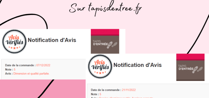 Nos avis clients chez Tapis d'entrée